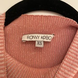 Ronny Kobo pink/mauve body con dress